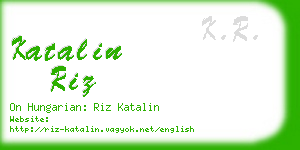 katalin riz business card